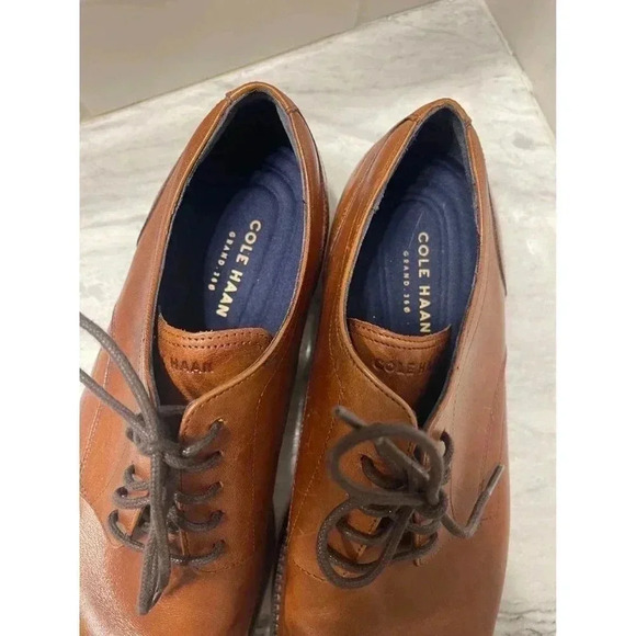 Men’s Cole Haan Grand Oxfords Plain Toe Brown Size 8 - Picture 3 of 9